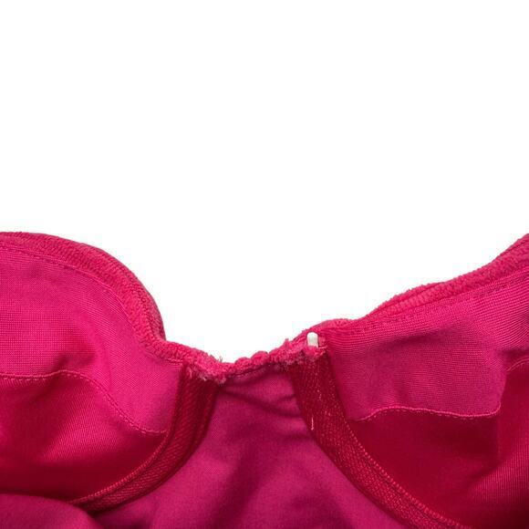 Peixoto Flynn Dress in Raspberry Crush Size XS Underwire, Ribbed, Hot Pink - Picture 9 of 11
